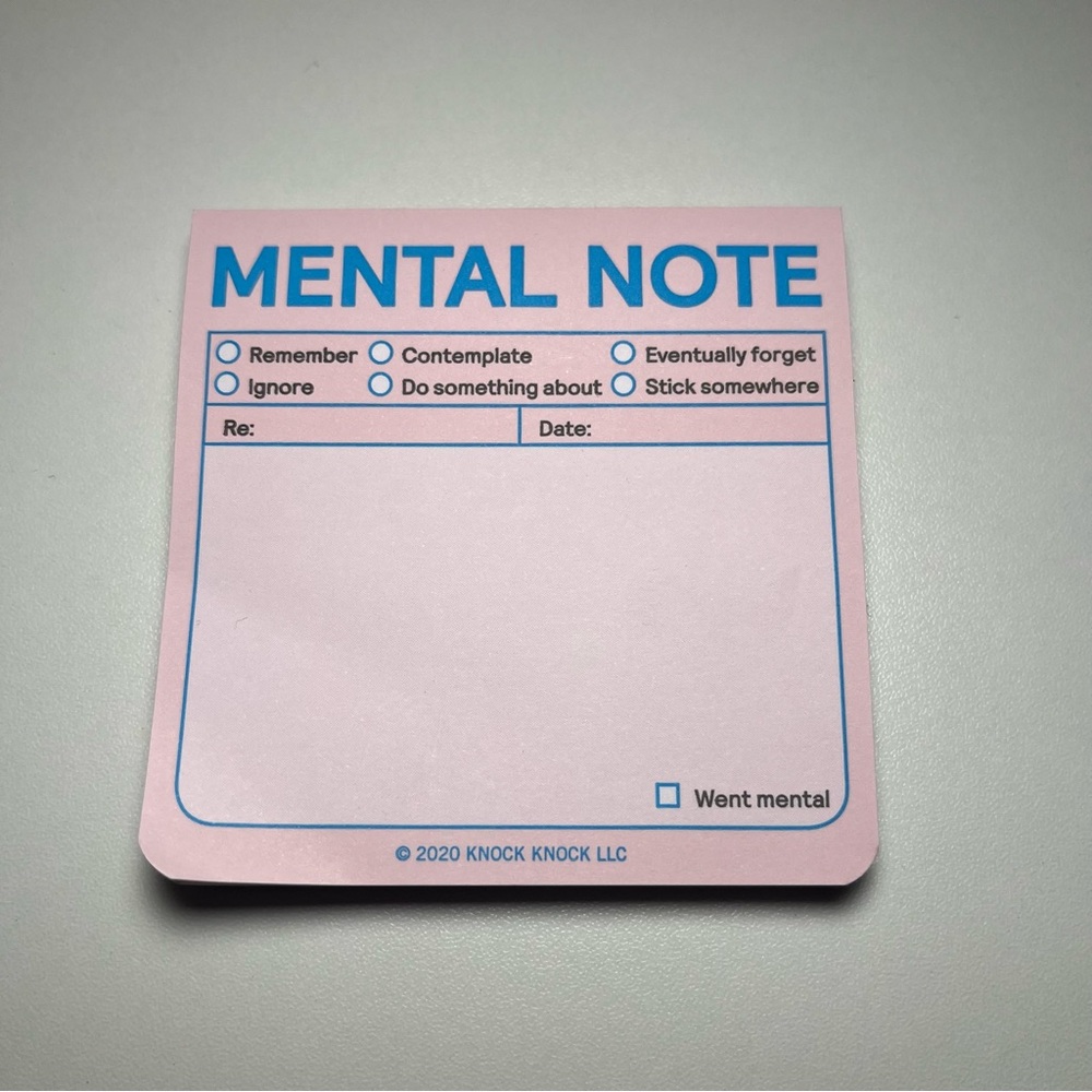 ❤️ USED Mental Note Sticky Notes - Picture 3 of 5